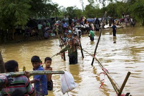 Pelting rain, relocation add to woes in Rohingya Muslim camp
