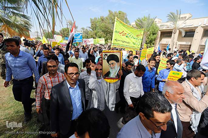 راهپیمایی ۱۳ آبان در بندرعباس
