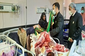 حضور خادمان رضوی در بیمارستان پیامبر اعظم(ص) قشم