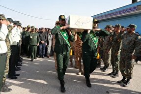 عکس | آیین بدرقه شهیدان «سیدحسین موسوی» و «علی بازگیر» در خرم‌آباد